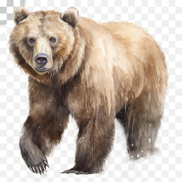 PSD un ours dans la neige - ours png, png transparent