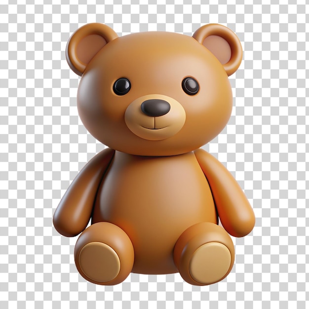 PSD un ours en peluche 3d isolé sur un fond transparent