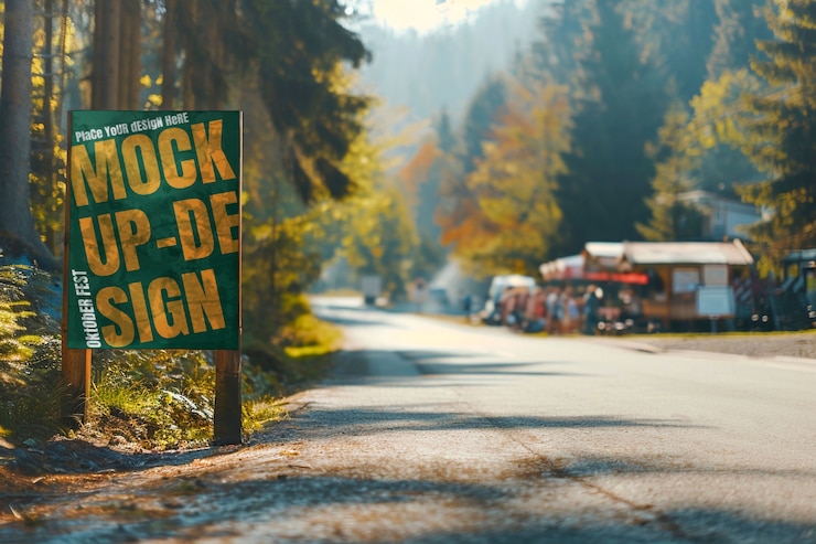 PSD outdoor advertising mockup design