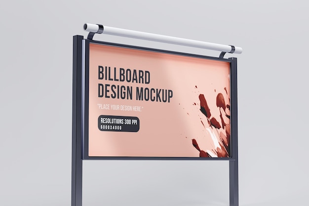 PSD outdoor de publicidade digital renderizado com modelo de maquete leve