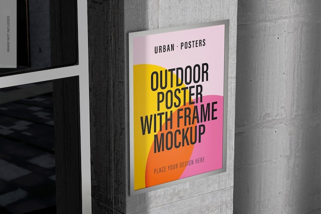Outdoor-Poster mit Rahmenmodell, Perspektive