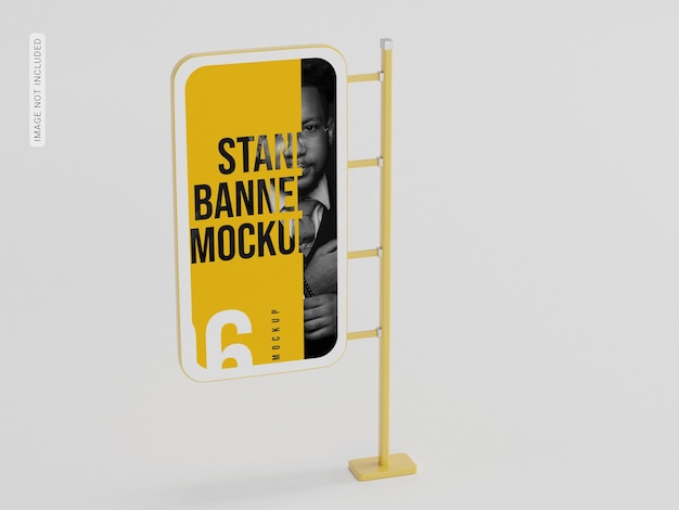 Outdoor stand banner mockup