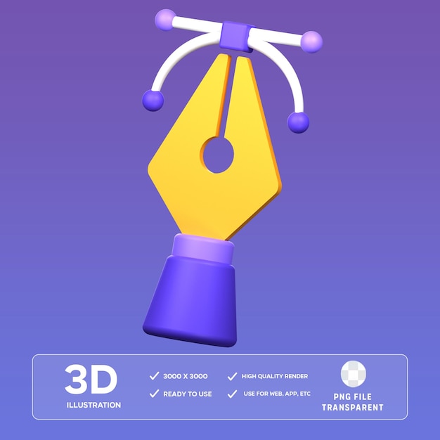Outils à crayon 3D illustration