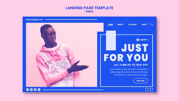 PSD outlet sale vorlage landing page