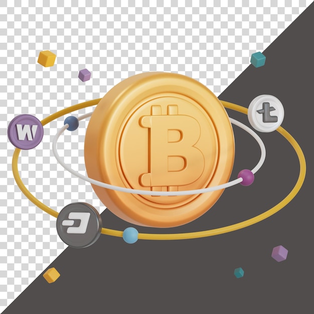 Outras criptomoedas giram em torno da renderização 3D do Bitcoin