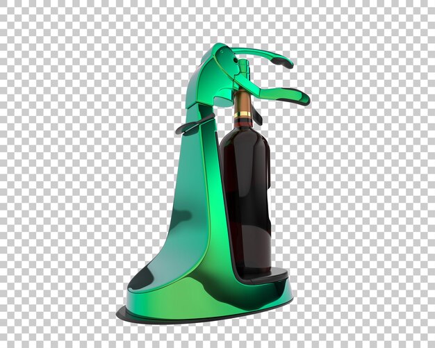 PSD ouvre-bouteille de vin isolé sur fond transparent illustration du rendu 3d