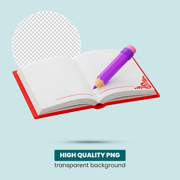 Ouvrez un livre avec un crayon