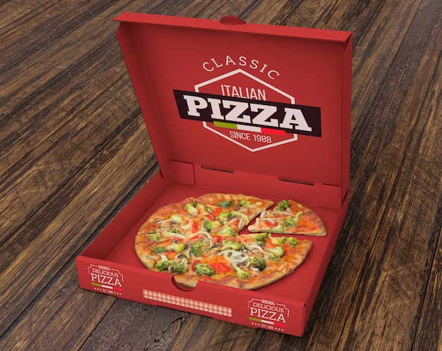 PSD ouvrir la boîte à pizza