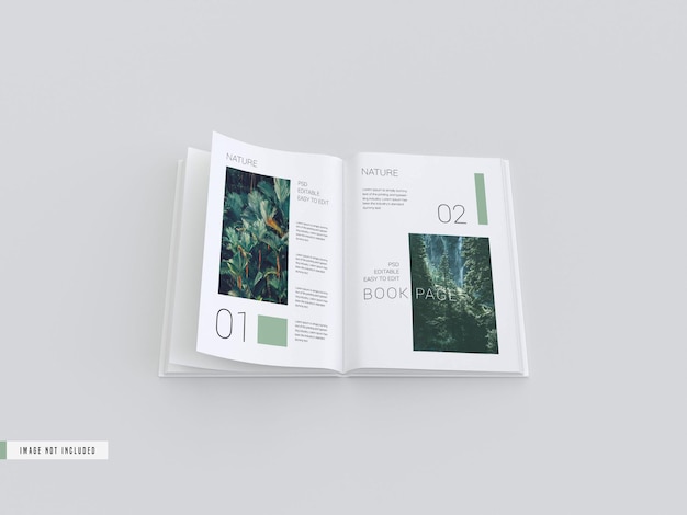 Ouvrir la maquette du livre à l'intérieur des pages