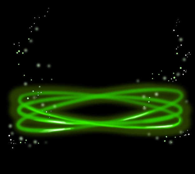 Ovali verdi con illustrazione luminosa