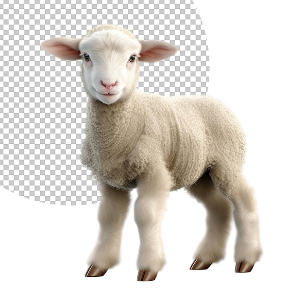PSD ovelhas bonitas em fundo transparente
