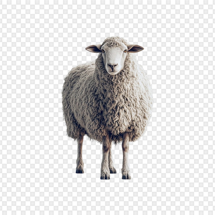 PSD ovelhas fofinhas isoladas em fundo transparente