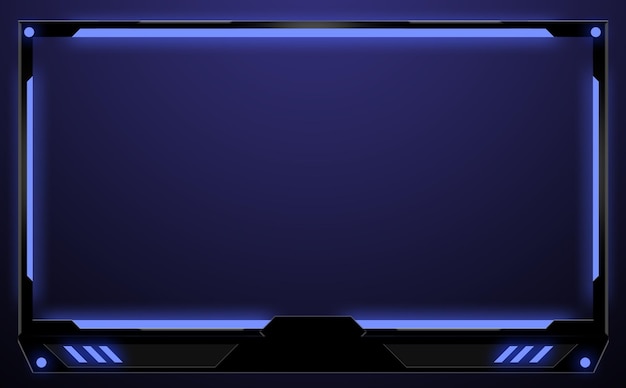 Overlay de transmissão de jogos Cyberpunk Blue