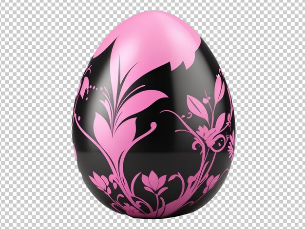 Ovo de páscoa 3d elegante rosa e preto