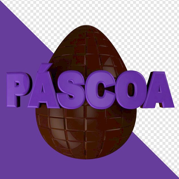 PSD ovo de páscoa 3d