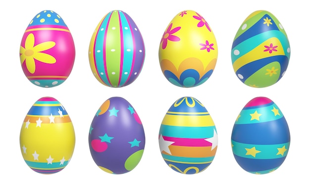 PSD ovos coloridos dia de páscoa