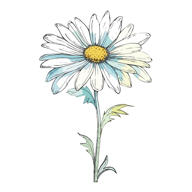 oxeye daisy aquarelle t shirt design graphique Illustration Aquarelle PNG PSD