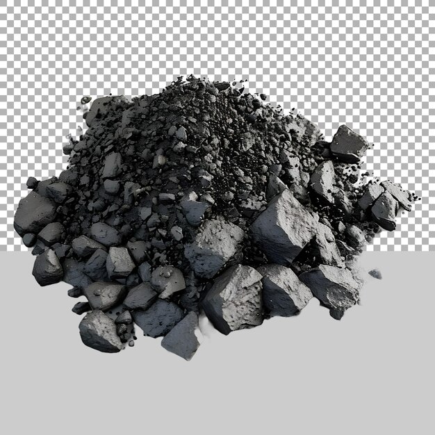 Óxido de carbón negro en fondo transparente generado por ai