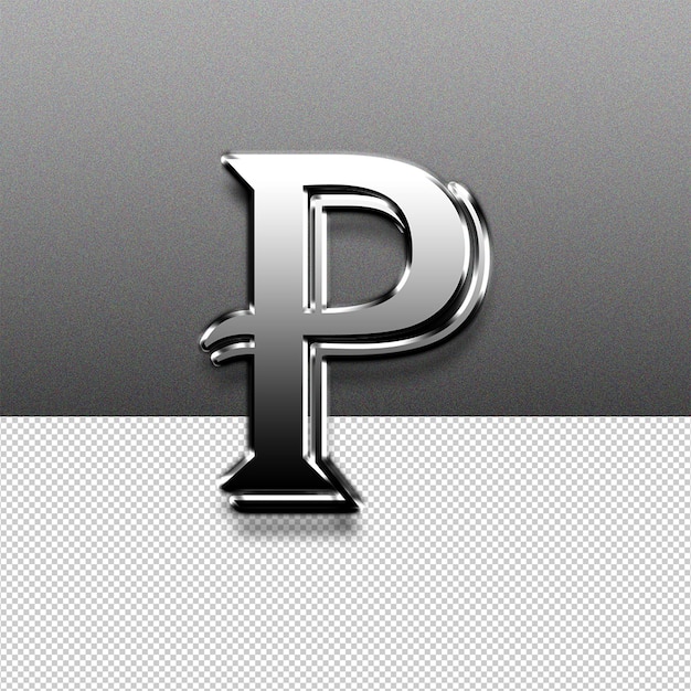 P Buchstabentexteffekt