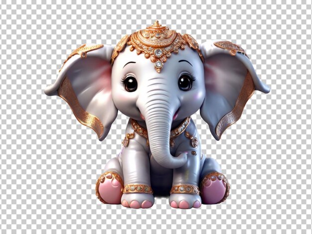 PSD p.s.d. d'un éléphant très mignon