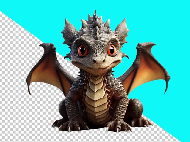 PSD p.s.d. d'un très mignon petit dragon