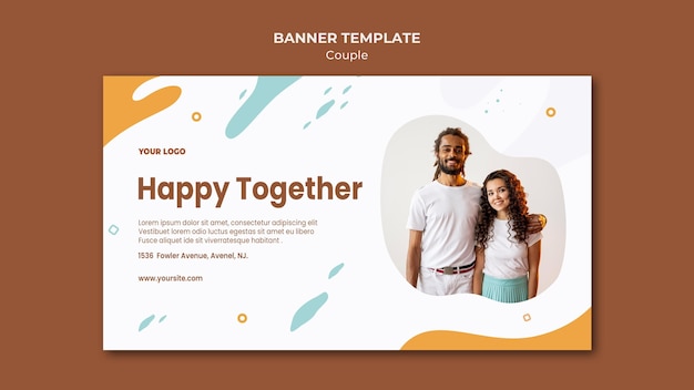 Paar Konzept Banner Vorlage