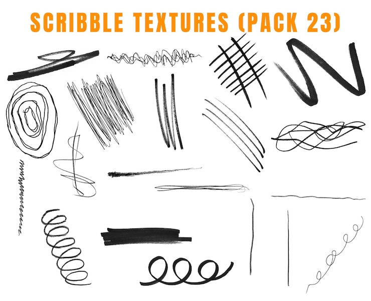 PSD pacchetto 23 di texture scribble