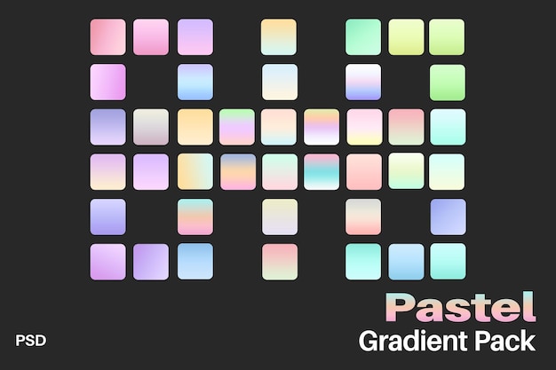 Pacchetto di gradienti pastello