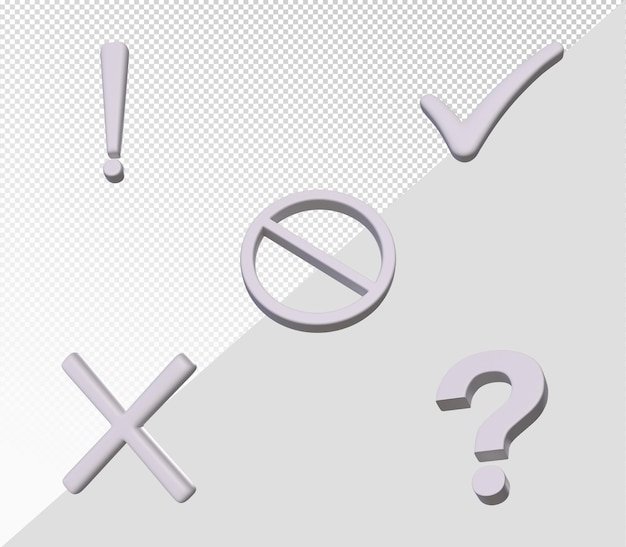 Pacchetto di simboli dell'interfaccia utente 3D Pacchetto di icone diverse