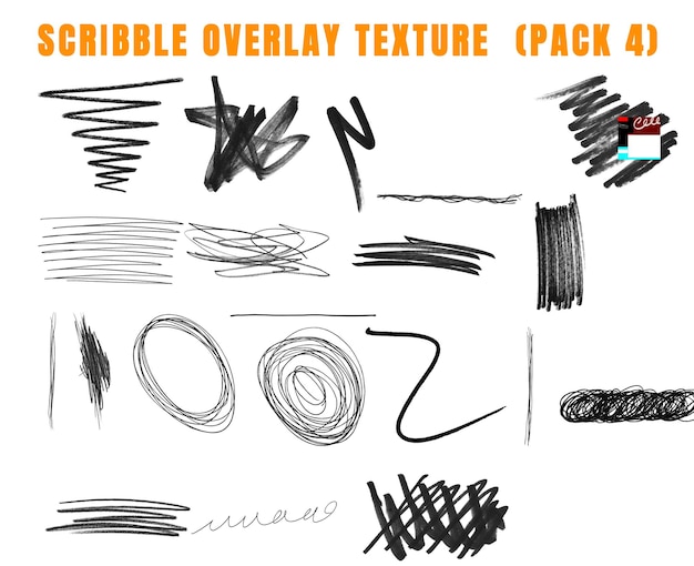 Pacchetto di texture di sovrapposizione scribble 4