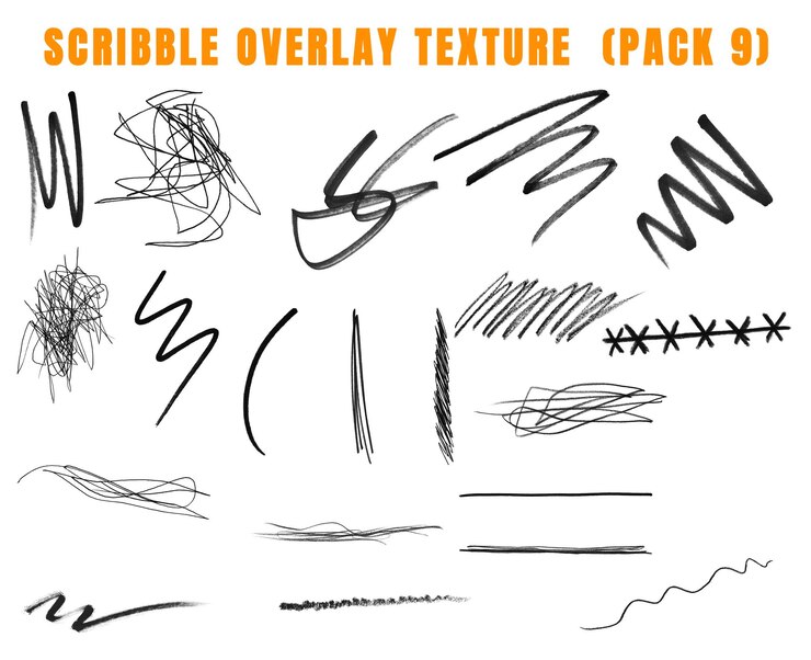 PSD pacchetto di texture di sovrapposizione scribble