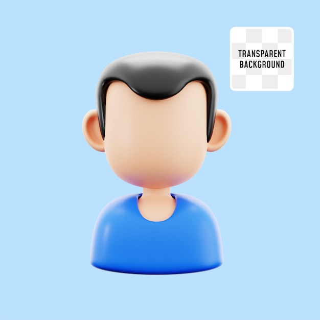 paciente de la clínica del hospital hombre con camiseta casual hospital médico icono 3D ilustración diseño de renderización