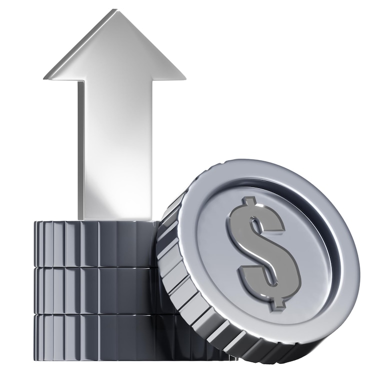 PSD pack business dollar et argent modèle 3d