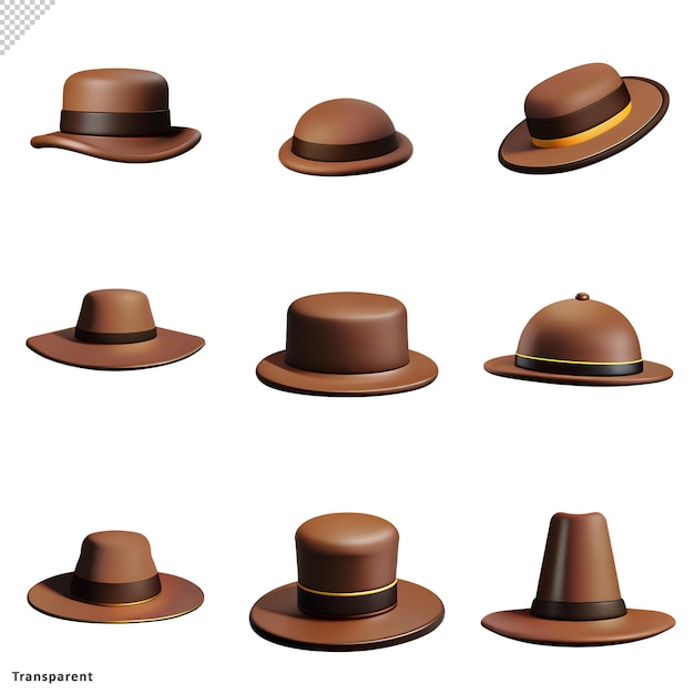 PSD pack de chapeaux 3d