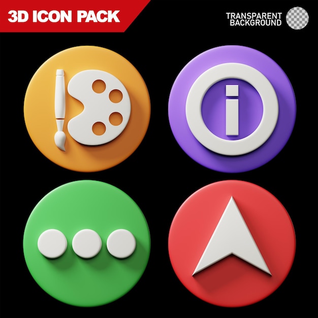 pack d'icônes 3d 24