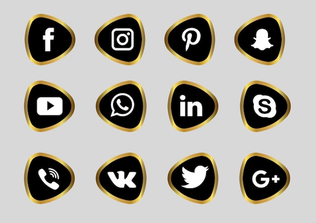Pack d'icônes 3d de médias sociaux psd