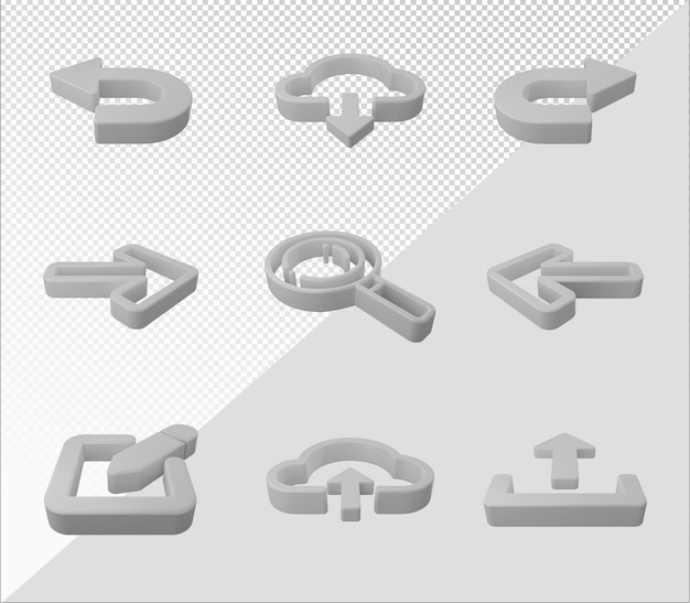 Pack d'icônes 3D Symbole de l'interface utilisateur