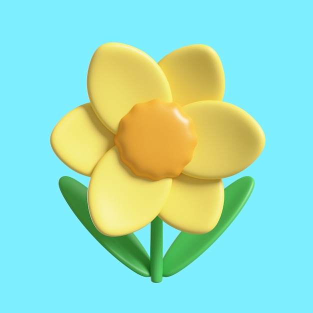 PSD pack d'icônes de belle fleur jaune