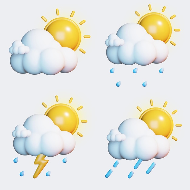 pack d'icônes météo 3d