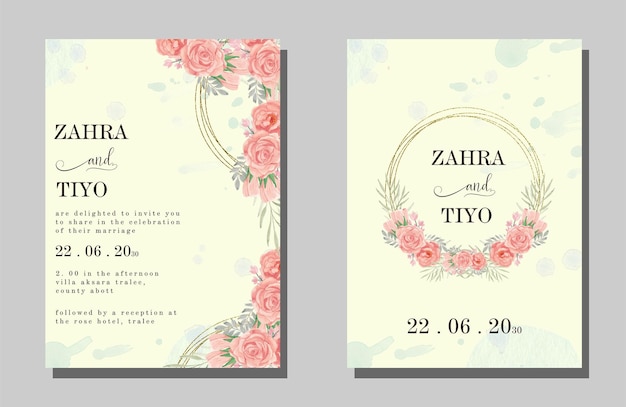 Pack D'invitation De Mariage Avec Psd Premium