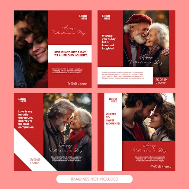 PSD pack de modèles pour la saint-valentin