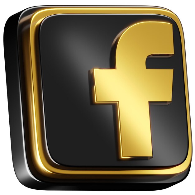 PSD le pack d'or des médias sociaux 3d facebook