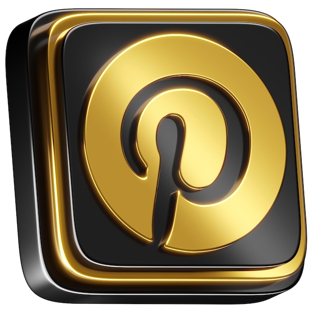 PSD le pack d'or des médias sociaux 3d pinterest