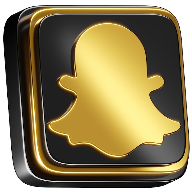 Le Pack D'or Des Médias Sociaux 3d Snapchat