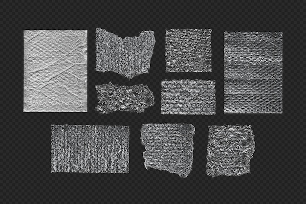 PSD pack de texture d'enveloppe à bulles superpositions de texture en plastique v2 dans photoshop psd