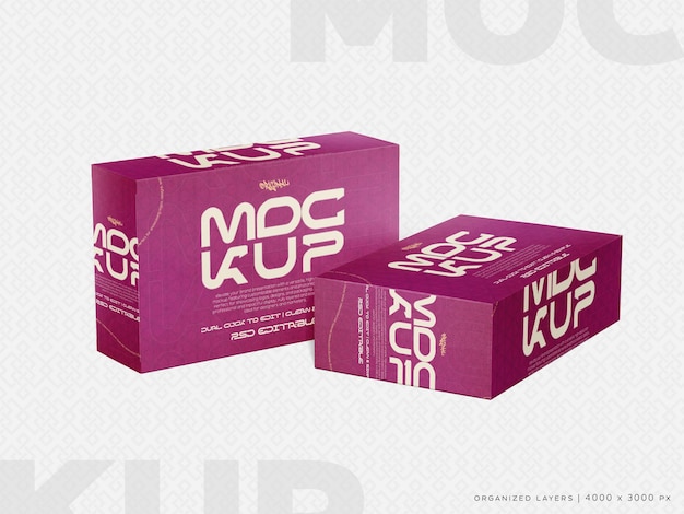 Packaging Box Mockup Angle 1
