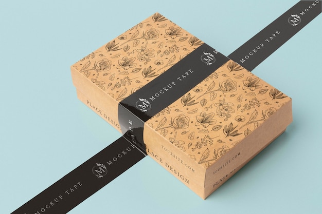 Packband-mockup im realen kontext