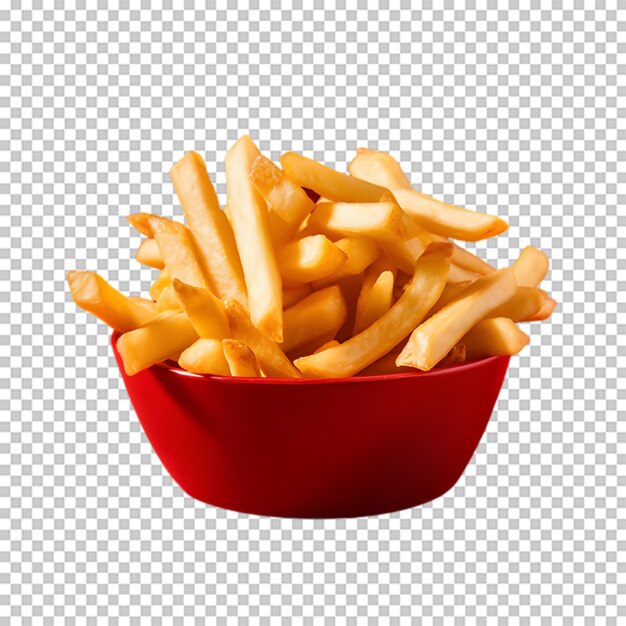 PSD pacote de batatas fritas isolado em fundo transparente