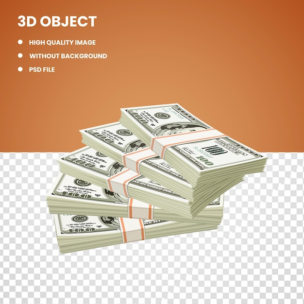 Pacote de dólares 3d