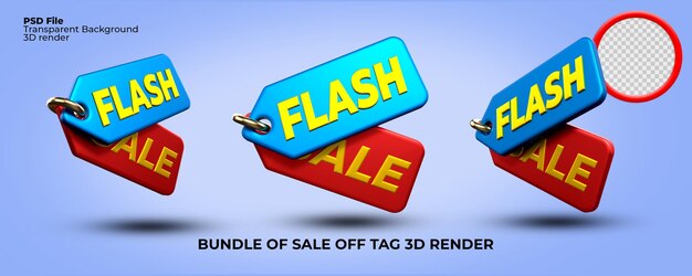 Pacote de elemento de etiqueta de venda de renderização 3D para site, página de destino, flash de venda